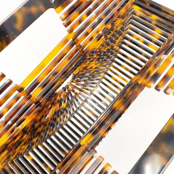 Acrylic Arc Handbag in Tortoise - Picture 6 of 7